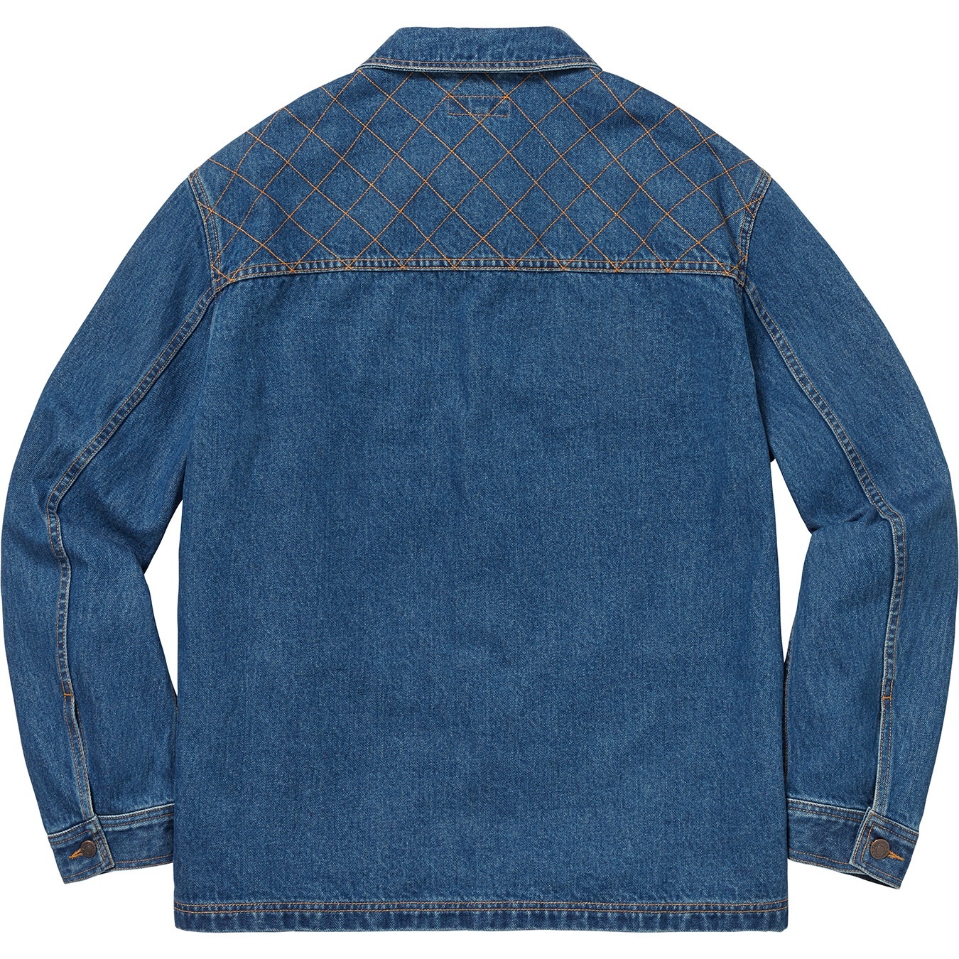 Diamond Stitch Denim Chore Coat view 5